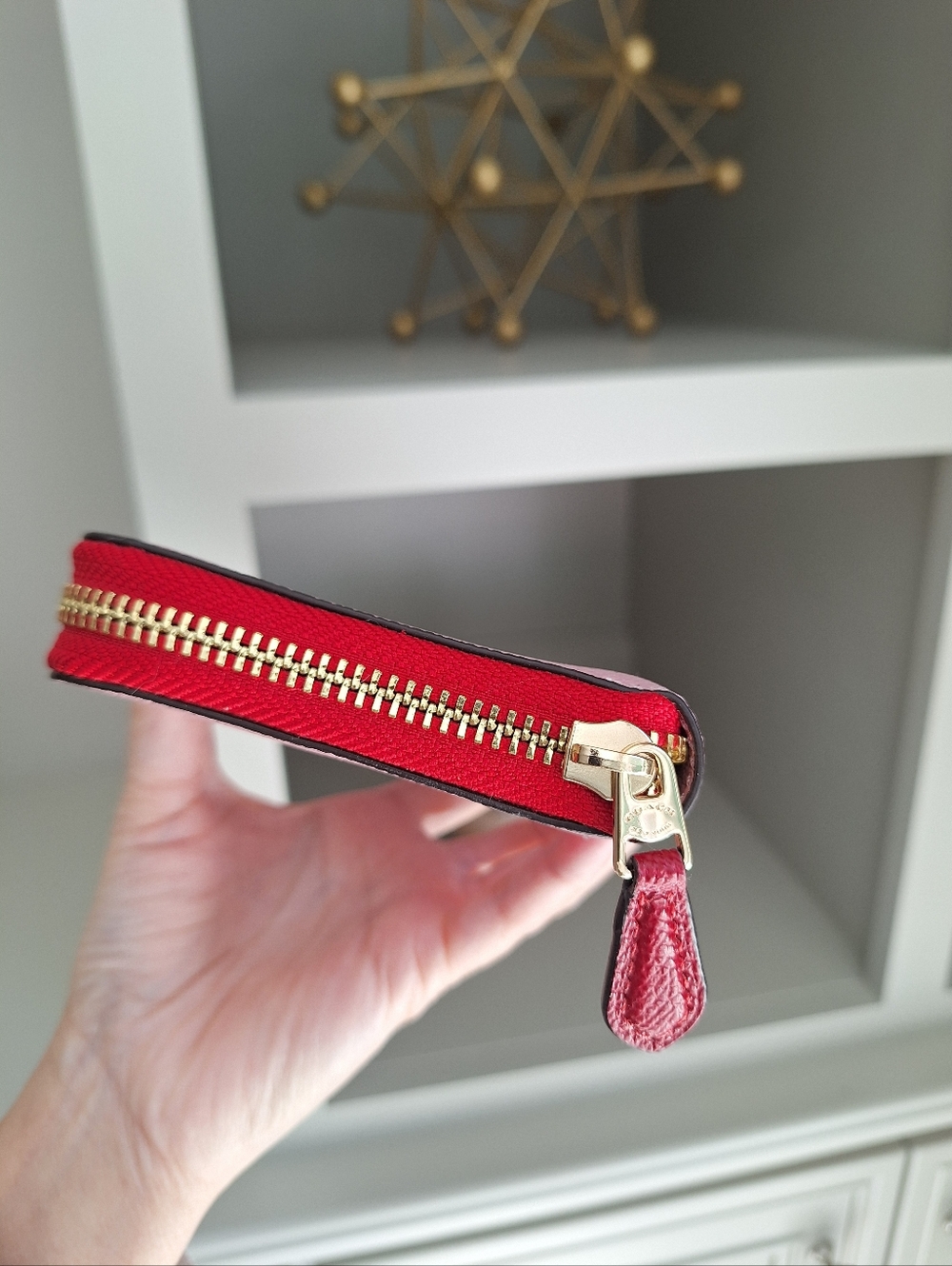 New COACH ACCORDION ZIP WALLET IN GEOMETRIC COLORBLOCK CROSSGRAIN LEATHER - Picture 7 of 7